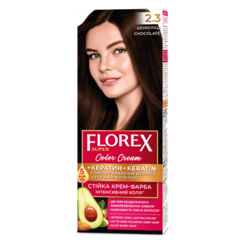 Стійка крем-фарба для волосся Florex Super Шоколад 2.3, 1 шт (4823001602013)