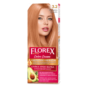 Стійка крем-фарба для волосся Florex Super Карамель 3.2, 1 шт (4823001603034)