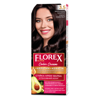 Стойкая крем-краска для волос Florex Super Морозный каштан 3.5, 1 шт (4823001604819)