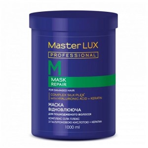 Маска Master Lux Professional відновлююча для пошкодженого волосся Repair, 1000 мл