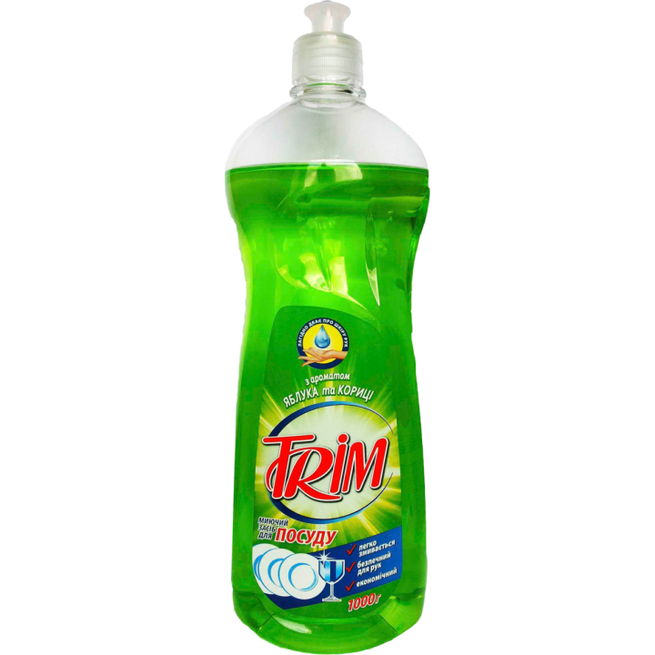 Миючий засіб Trim Dishwashing Liquid з ароматом яблука і кориці 1л (4820074491117)