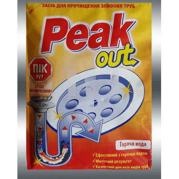 Средство для прочистки труб Peak out Для горячей воды 80г (5948543002493)