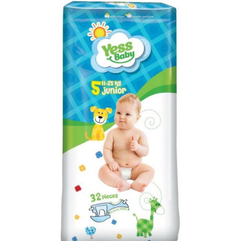 Подгузники Yess Baby Super Junior 11-25 кг 32шт.