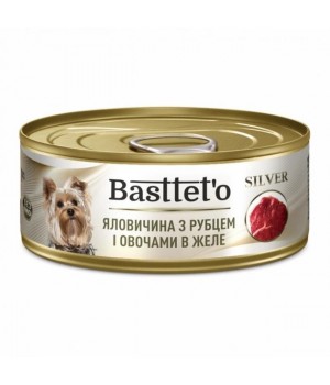 Консервы для собак Basttet`o Silver Говядина с рубцом и овощами в желе 85г (4820185492645)