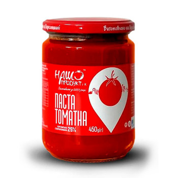 Паста томатная Наш продукт и К 25% Херсонская стерилизованная, 450г (4820104281619)