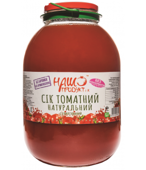 Сок томатный "Наш Продукт и К" стерилизированный 3л (4820104281671)