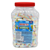 Цукерки-маршмелоу Bebeto "Веселковий твіст" 3,5 г x 180 шт. (8690146143352)