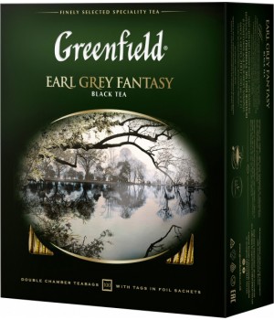 Чай чорний Greenfield Earl Grey Fantasy з бергамотом 100х2 г