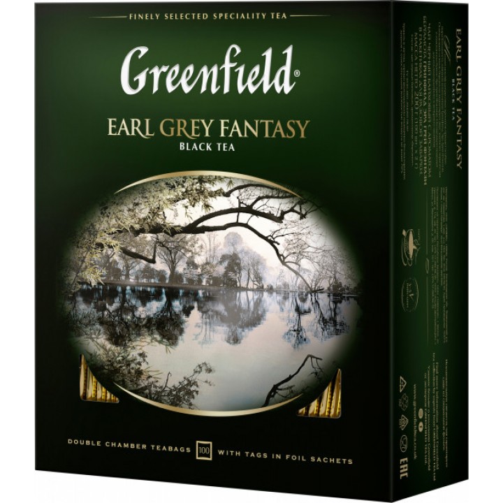 Чай черный Greenfield Earl Grey Fantasy с бергамотом 100х2 г