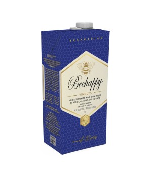 Вино "Vinnuts" ароматизированное белое со вкусом меда, миндаля и мускатного ореха, TM "BEEHAPPY", 1л