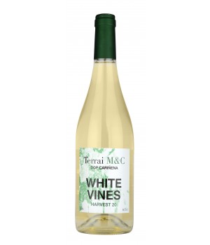 Вино Terrai виноградное белое сухое МАКАБЕО-ШАРДОНЕ, с защищенным наименованием по происхождению 0.75 л (8424659107040)