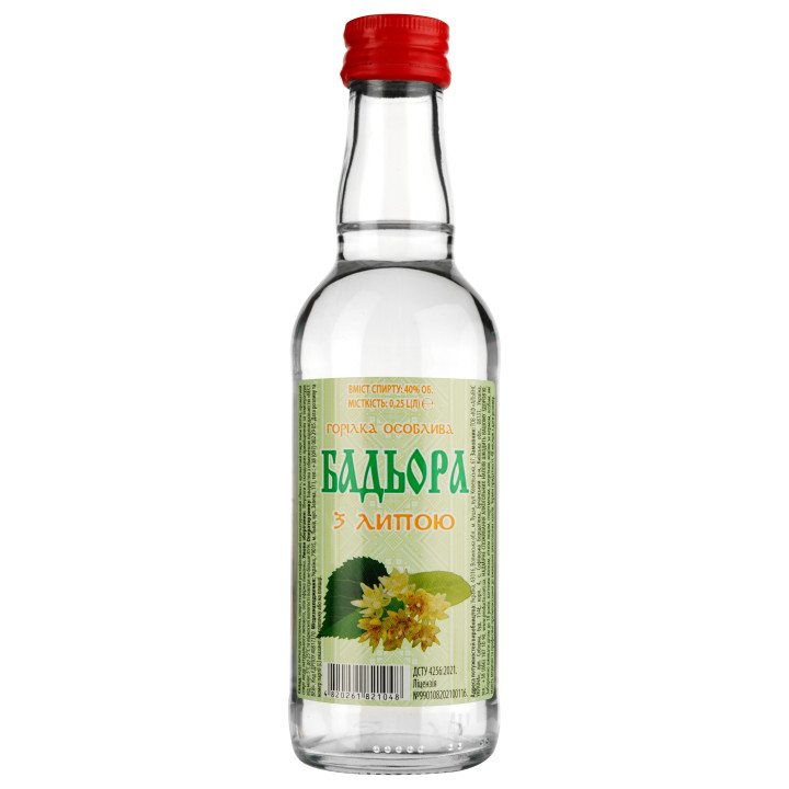 Горілка особлива "БАДЬОРА З ЛИПОЮ" 40% 0,25л