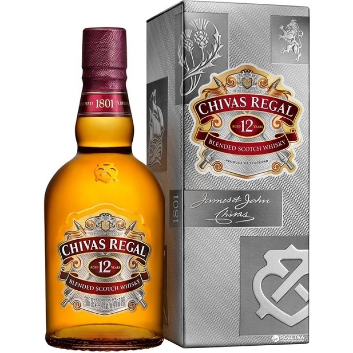 Виски Chivas Regal 12 лет выдержки 0.5 л 40% в подарочной упаковке (080432402733)