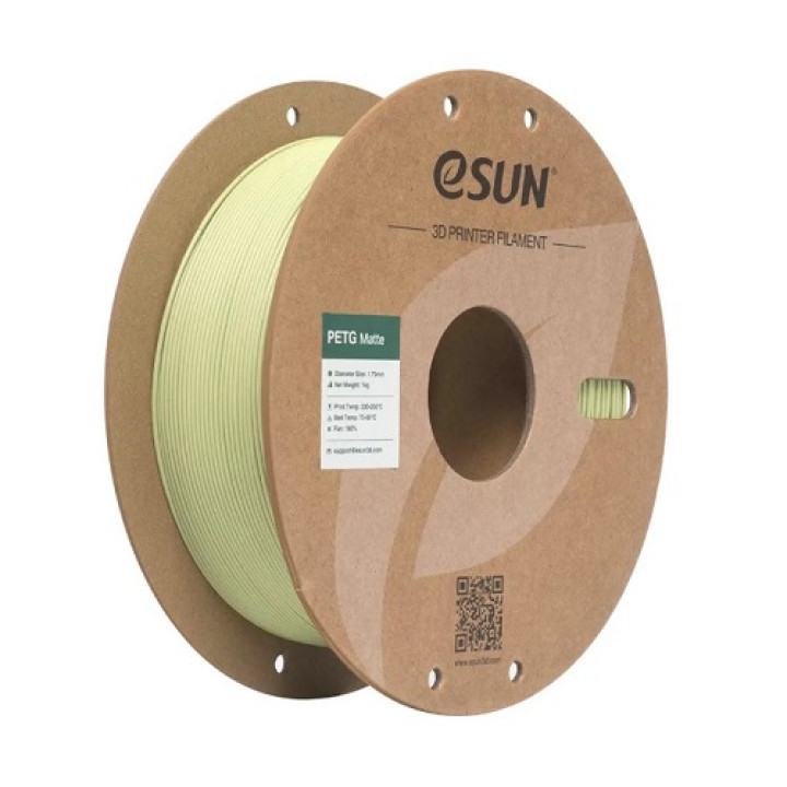 Філамент eSun PETG-Matte, зелена матча, 1кг/рулон, з паперовою втулкою, 1,75мм