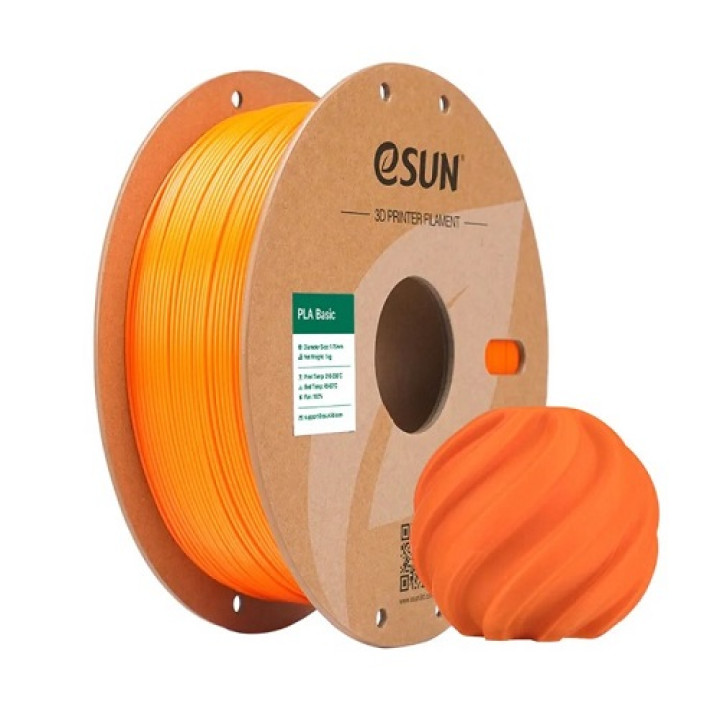 Філамент eSun PLA-Basic, помаранчевий, 1кг/рулон, з паперовою втулкою, 1,75мм