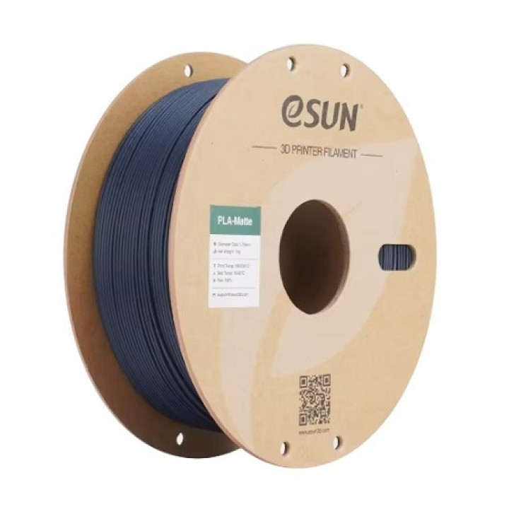 Філамент eSun PLA-Matte, темно-блакитний, 1кг/рулон, з паперовою втулкою, 1,75мм