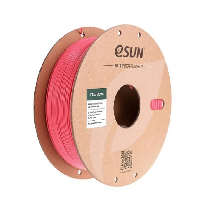 Філамент eSun PLA-Matte, полунично-червоний, 1кг/рулон, з паперовою втулкою, 1,75мм
