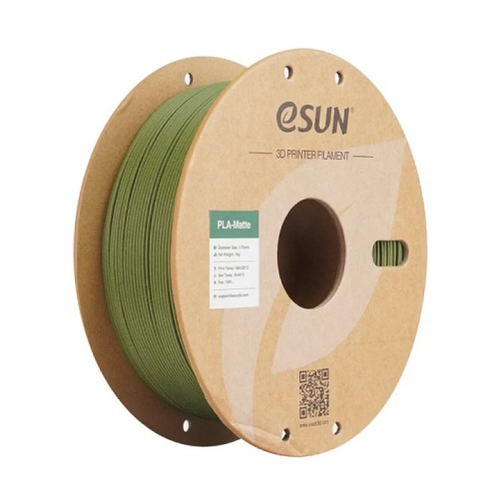 Філамент eSun PLA-Matte, оливково-зелений, 1кг/рулон, з паперовою втулкою, 1,75мм