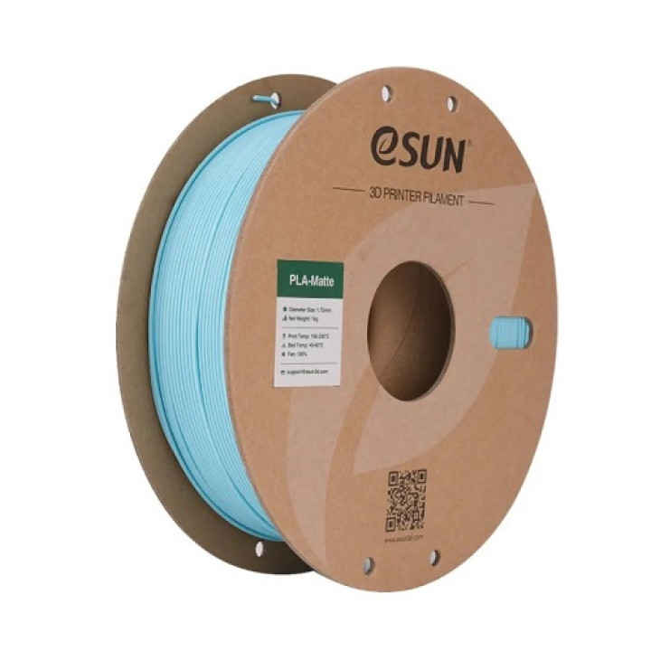 Філамент eSun PLA-Matte, світло-блакитний, 1кг/рулон, з паперовою втулкою, 1,75мм