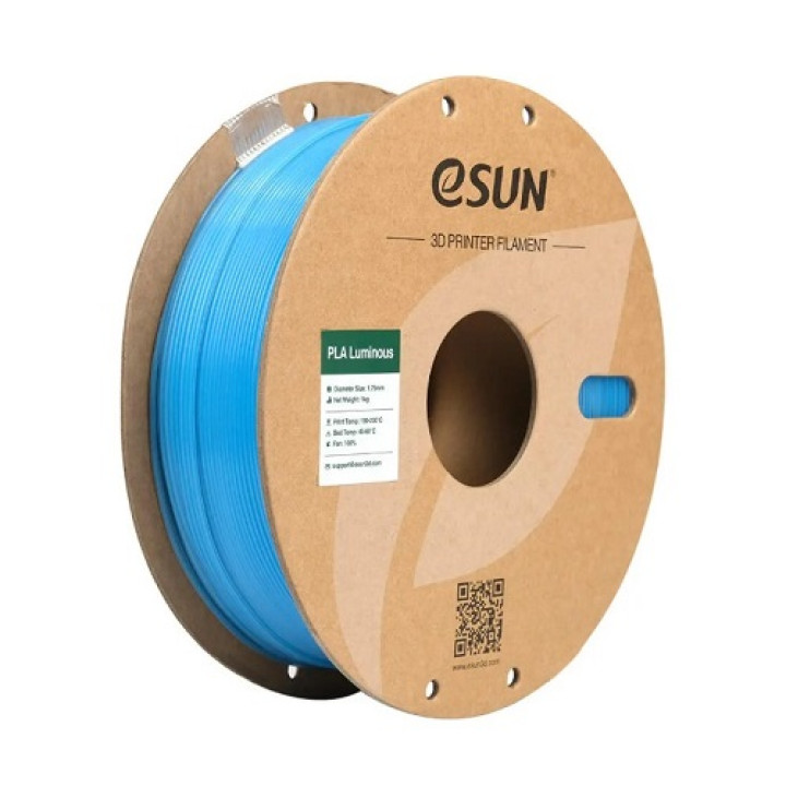 Філамент eSun PLA-Luminous, світло-синій,1кг/рулон, з паперовою втулкою, 1,75мм