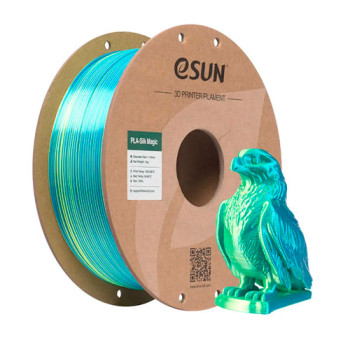 Филамент eSun PLA-Silk Magic, лаймово-голубой, 1кг/рулон, с бумажной втулкой, 1,75мм Филамент eSun PLA-Silk Magic, лаймово-голубой, 1кг/рулон, с бумажной втулкой, 1,75мм