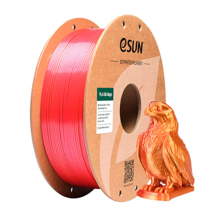Філамент eSun PLA-Silk Magic, червоно-золотий, 1кг/рулон, з паперовою втулкою, 1,75мм