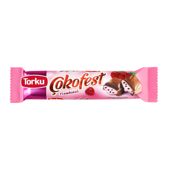 Шоколад Torku Cokofest молочний  з малиновою начинкою 35 г (8690120056234)