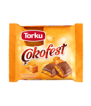 Шоколад Torku Cokofest молочный шоколад с карамельной начинкой 60г (8690120075839)