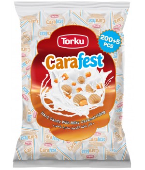 Цукерки Torku Carafest  з карамельним смаком та молочним наповнювачем 1000 г