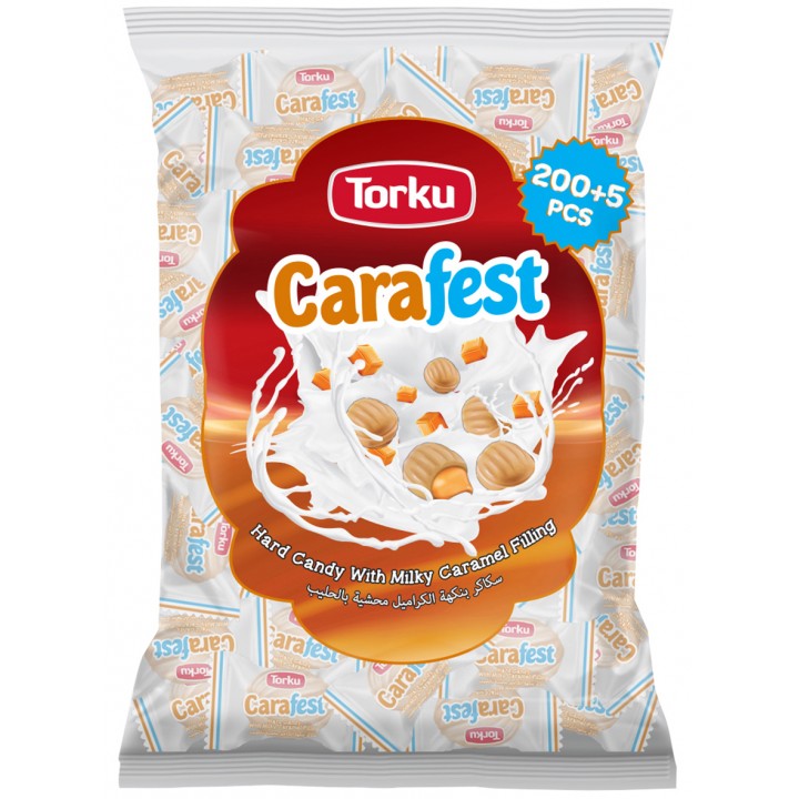 Цукерки Torku Carafest  з карамельним смаком та молочним наповнювачем 1000 г