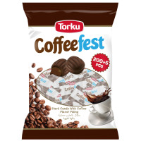 Цукерки Torku Coffefest з молочним смаком та кавовим наповнювачем 1000 г