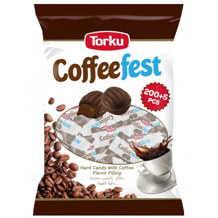 Цукерки Torku Coffefest з молочним смаком та кавовим наповнювачем 1000 г