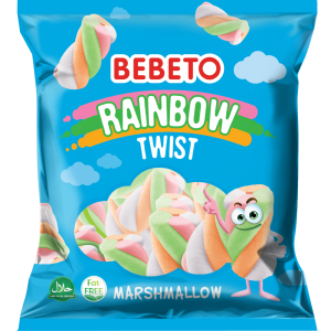 Конфеты-маршмеллоу Bebeto "Радужный твист" 135 г (8690146101628)