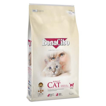 Сухий корм BonaCibo Adult Cat Chicken&Rice with Anchovy для дорослих котів всіх порід з куркою, рисом та анчоусами, 5 кг