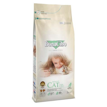 Сухий корм BonaCibo Adult Cat Lamb&Rice для дорослих котів всіх порід з чутливим шлунком з куркою та рисом, 2 кг