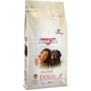 Сухий корм BonaCibo Adult Dog High Energy Chicken&Rice with Anchovy для дорослих активних собак всіх порід з куркою, рисом та анчоусами, 4 кг