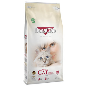 Сухий корм BonaCibo Adult Cat Chicken&Rice with Anchovy для дорослих котів всіх порід з куркою, рисом та анчоусами, 15 кг