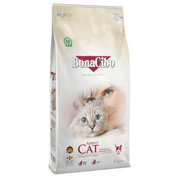 Сухий корм BonaCibo Adult Cat Chicken&Rice with Anchovy для дорослих котів всіх порід з куркою, рисом та анчоусами, 15 кг