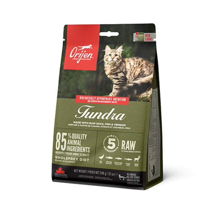 Orijen Tundra Cat - корм Ориджен Тундра Кэт для кошек всех пород и стадий жизни 340 г