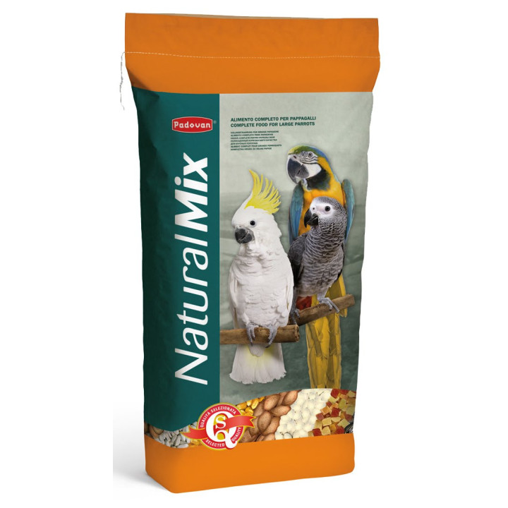 Padovan NaturalMix Pappagalli - основний корм Падован для великих папуг 18 кг (PP00006)