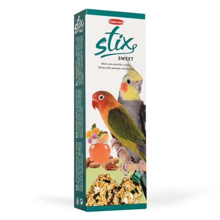Padovan Stix sweet parrocchetti - ласощі для середніх папуг, 100 г