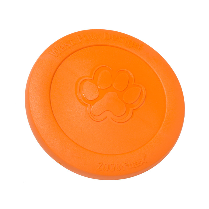 West Paw Zisc Large - іграшка-фрісбі Вест Пау Зіск більша для собак жовтогаряча 22 см