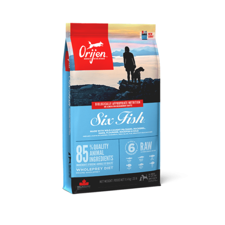 Orijen Six Fish Dog - корм Оріджен 6 видів риб для собак 11,4 кг