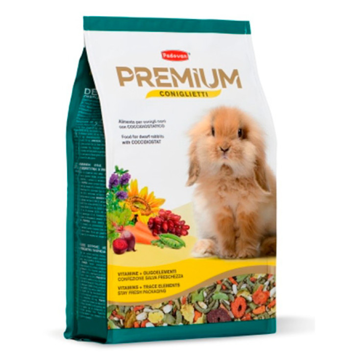 Padovan Premium Coniglietti - комплексний основний корм Падован для декоративних кроликів 2 кг (PP00100)