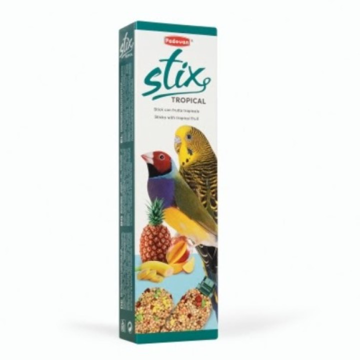 Padovan Stix tropical - корм Падован для хвилястих папуг і маленьких екзотичних птахів 80 г (PP00207)