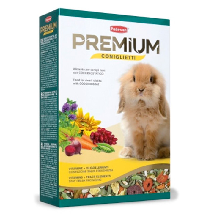 Padovan Premium Coniglietti - комплексный основной корм Падован для декоративных кроликов 500 г (PP00291)