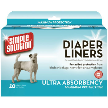 Simple Solution Disposable Diaper Liners - Heavy Flow - гигиенические прокладки для животных Симпл Солюшн 10 шт (ss10607)