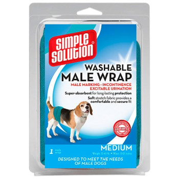 Simple Solution Washable Male Wrap Medium - многоразовая гигиеническая подкладка-протектор для кобелей средняя, 6шт