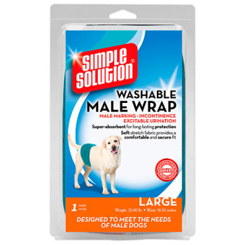 Simple Solution Washable Male Wrap Large - многоразовая гигиеническая подкладка-протектор для кобелей большая, 6шт