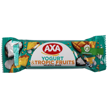 Батончик АХА зі смаком йогурту та з тропічними фруктами 25г